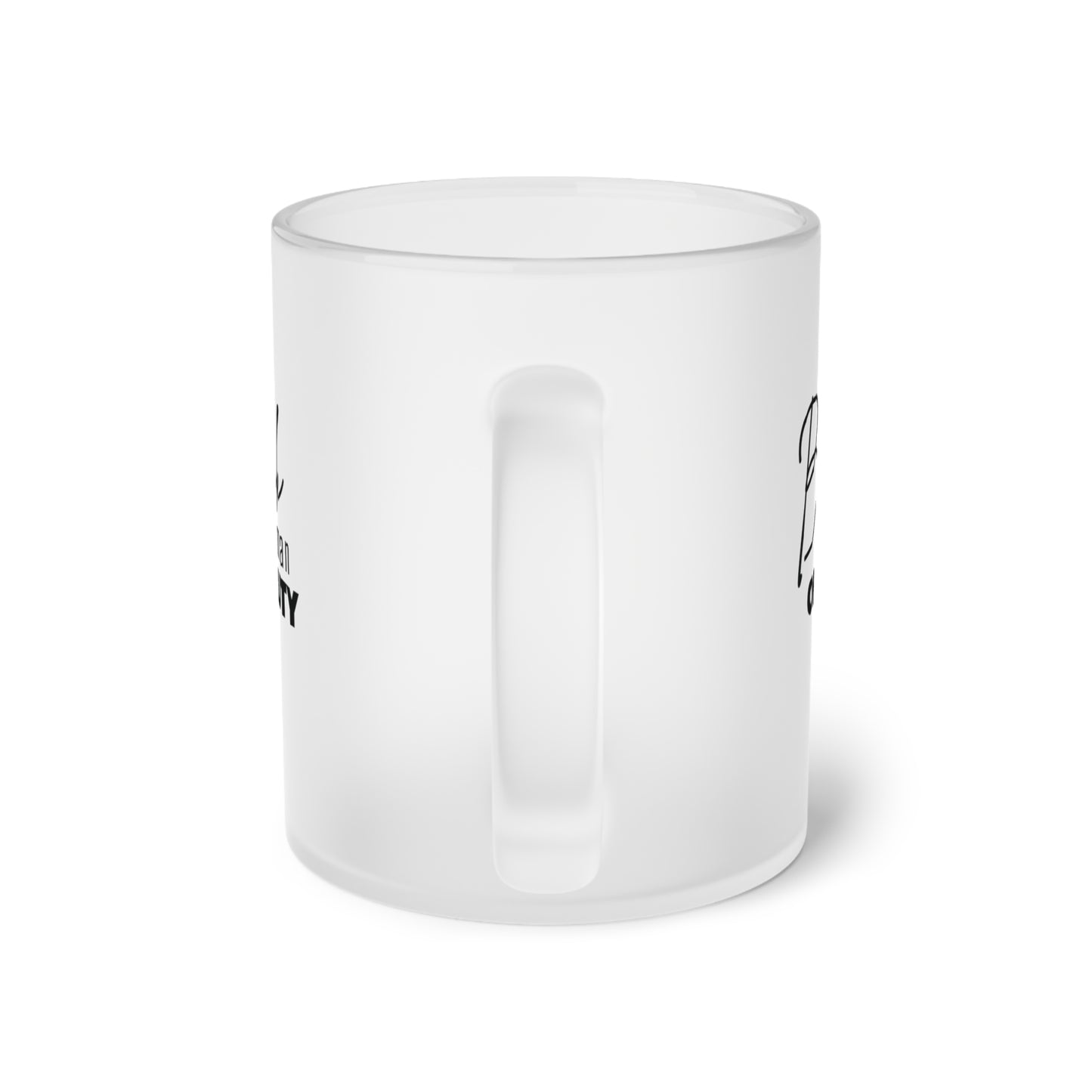 Black Woman Off Duty Frosted Glass Mug