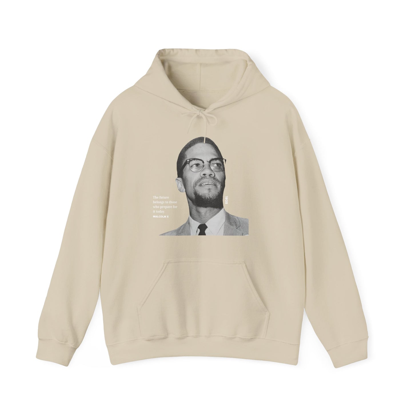 Malcolm X Hoodie - Black, Sand, or Chocolate Brown