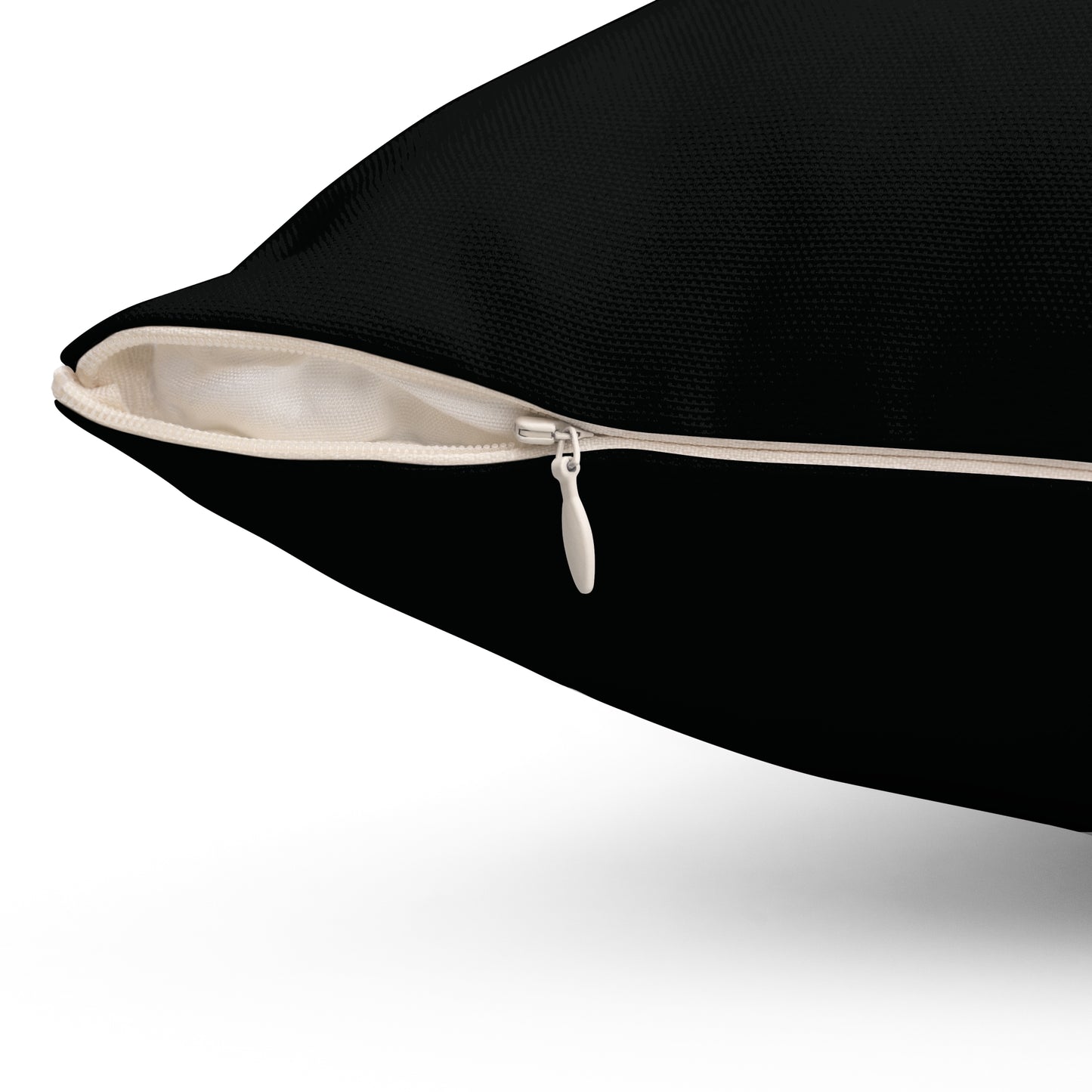 Black Throw Pillow With White Afro Pick Comb