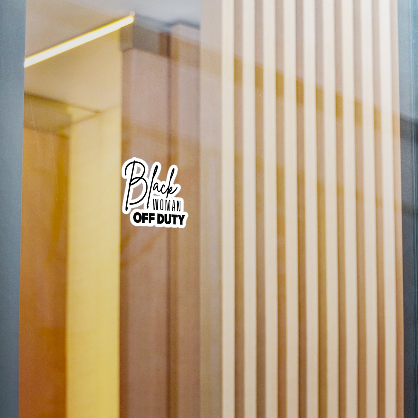 Black Woman Off Duty Sticker