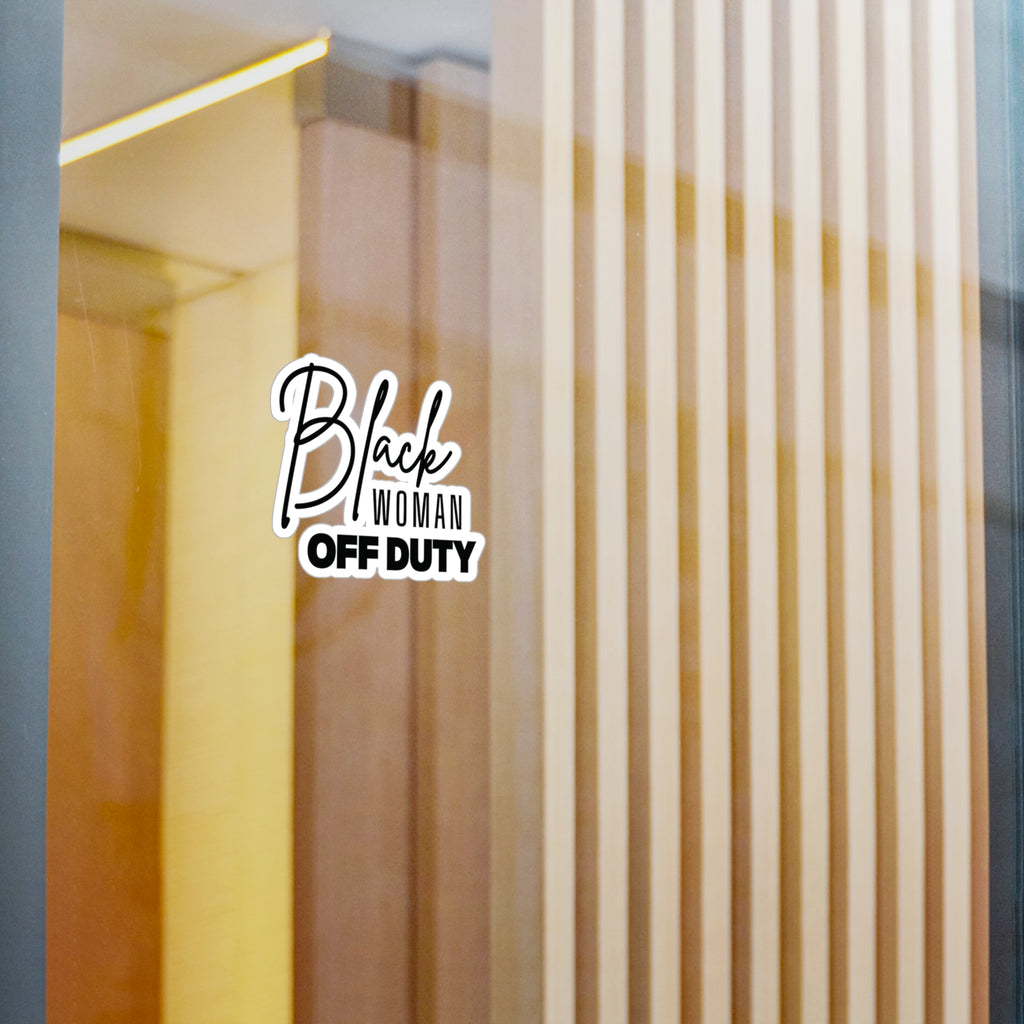 Black Woman Off Duty Sticker