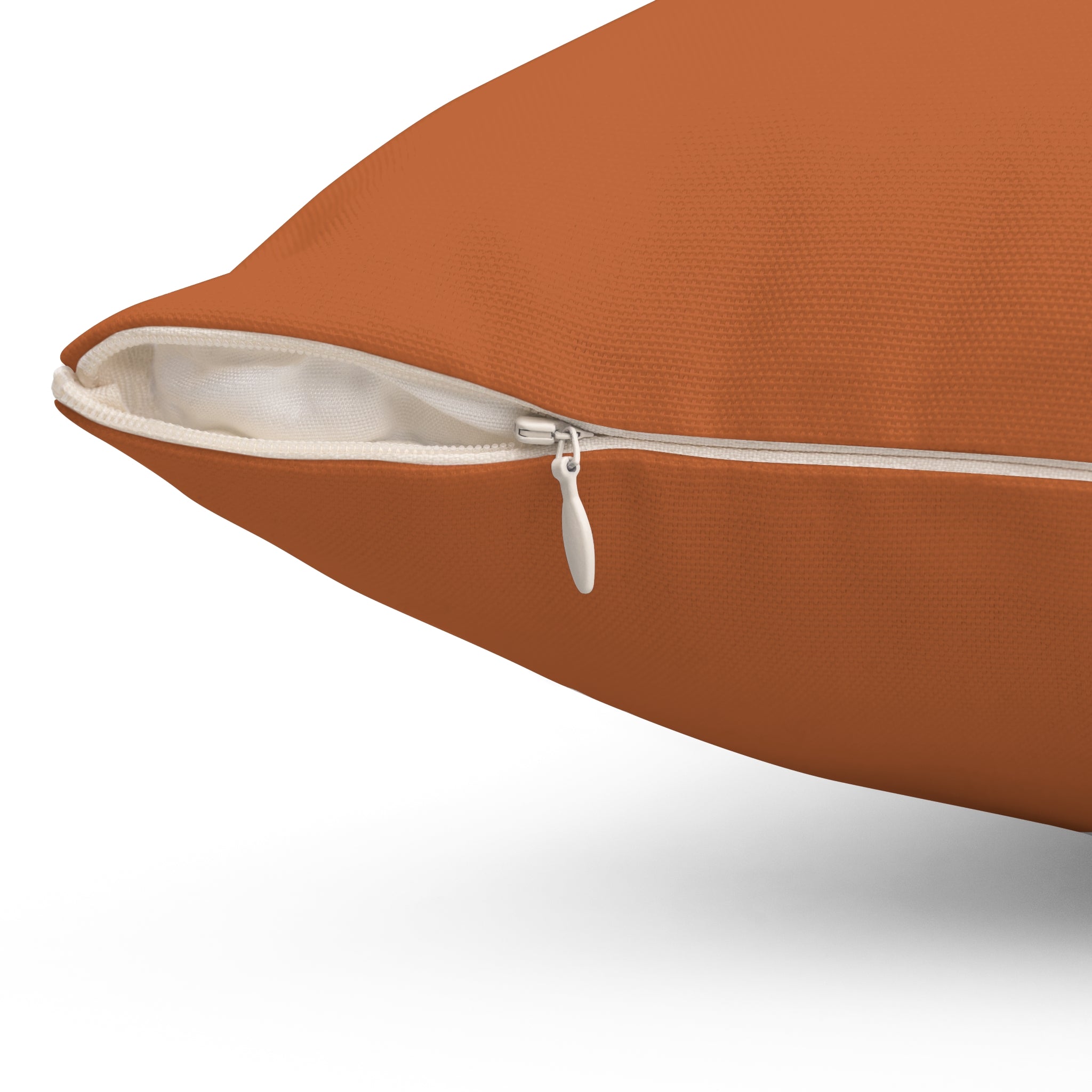 Burnt Orange Throw Pillow With White Afro Pick Comb