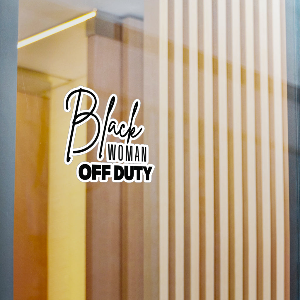 Black Woman Off Duty Sticker