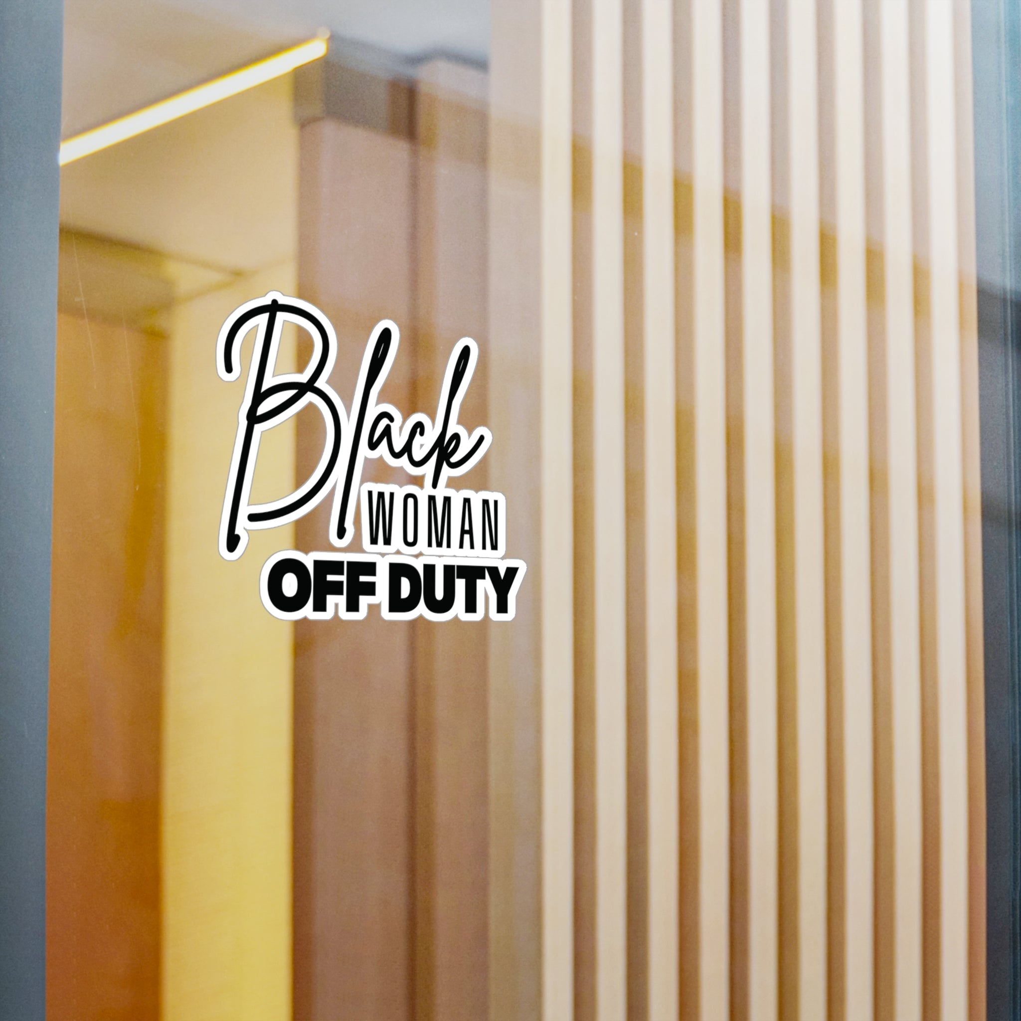 Black Woman Off Duty Sticker