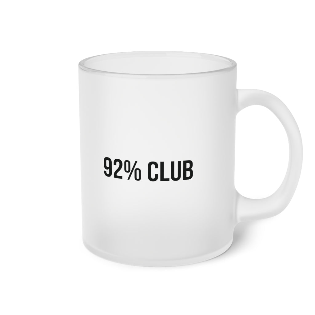 92 Percent Club Frosted Glass Mug