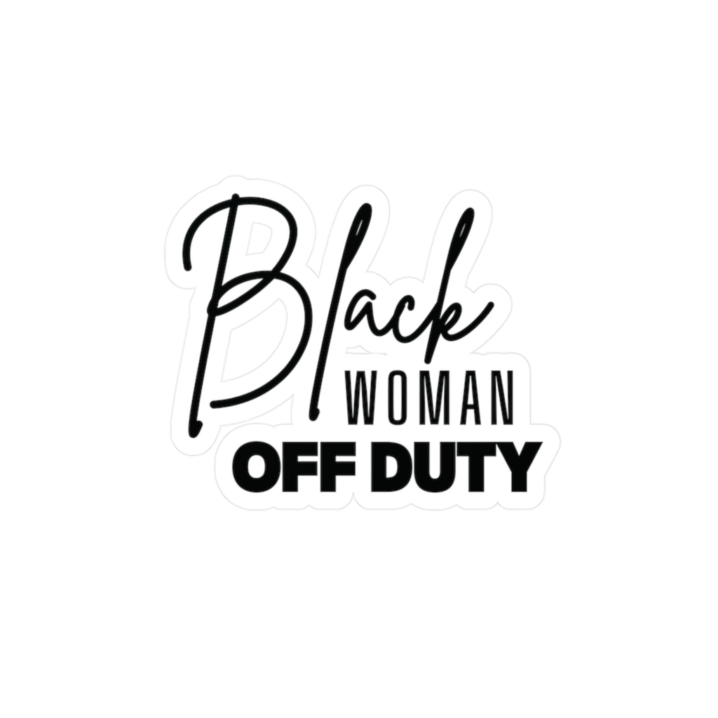 Black Woman Off Duty Sticker