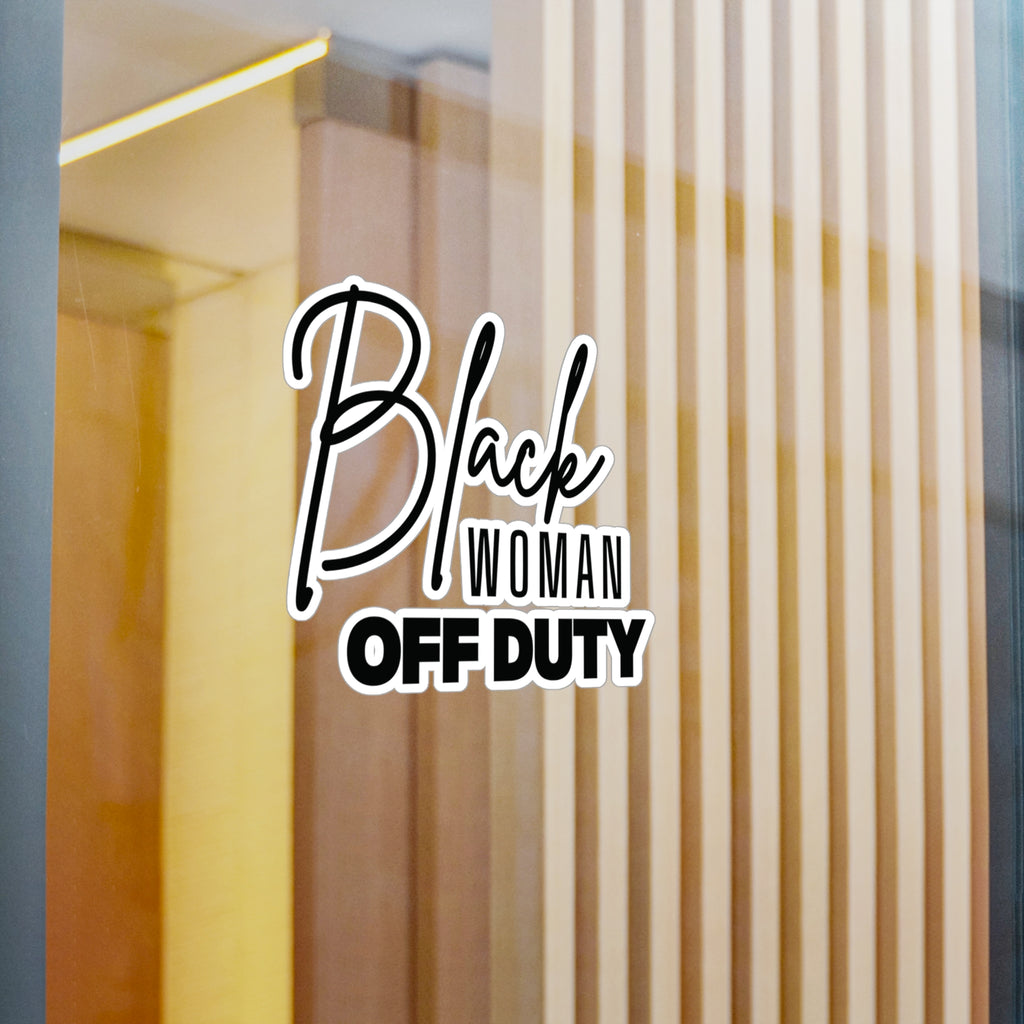 Black Woman Off Duty Sticker